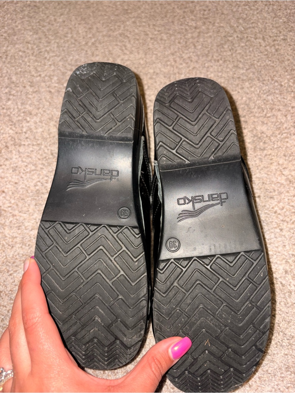 Dansko Professional Clogs 39 Wide Black Gold Plaid Shimmer Leather EU39 - Picture 6 of 6